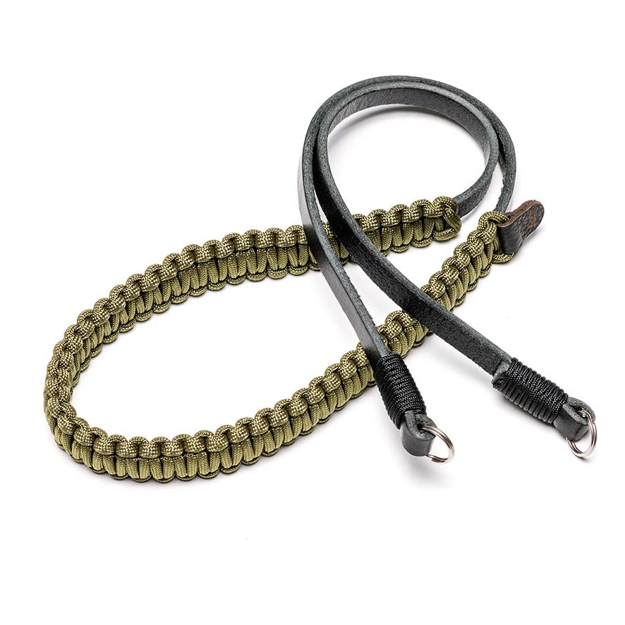 LEICA PARACORD STRAP CREATED BY COOPH BLACK/OLIVE 126 CM