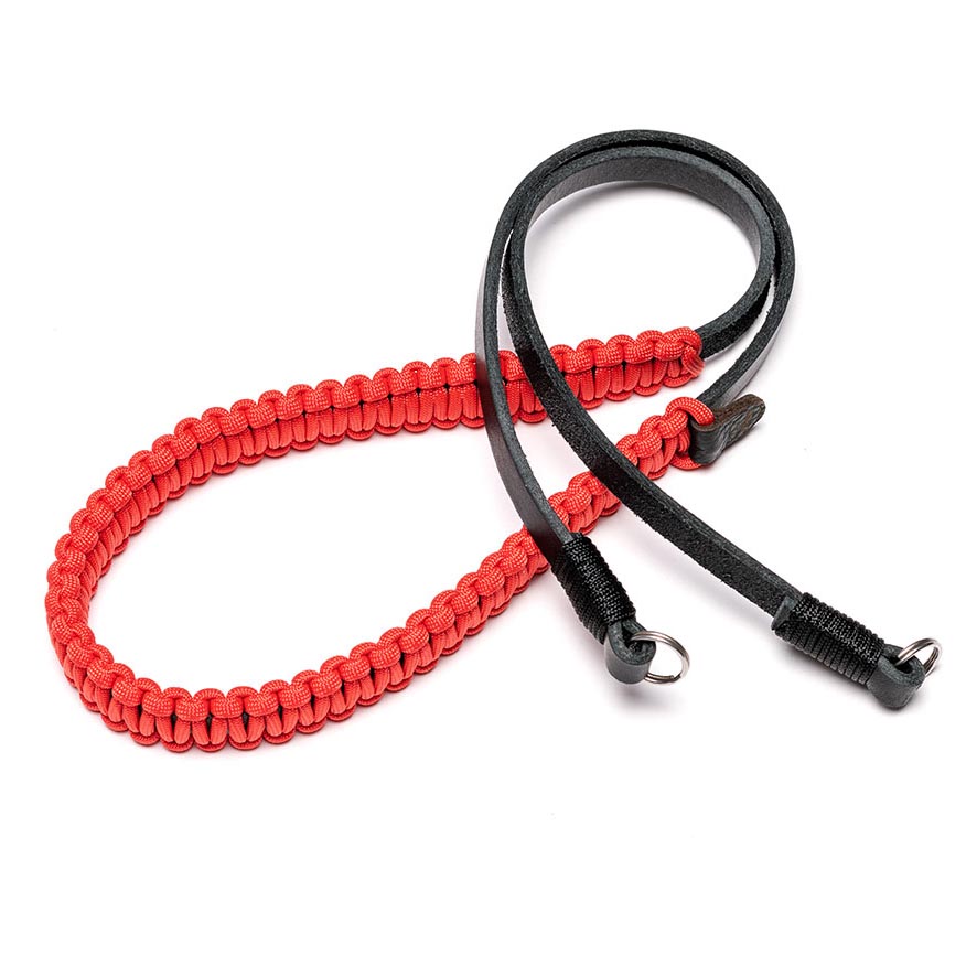LEICA PARACORD STRAP CREATED BY COOPH BLACK/RED 100 CM