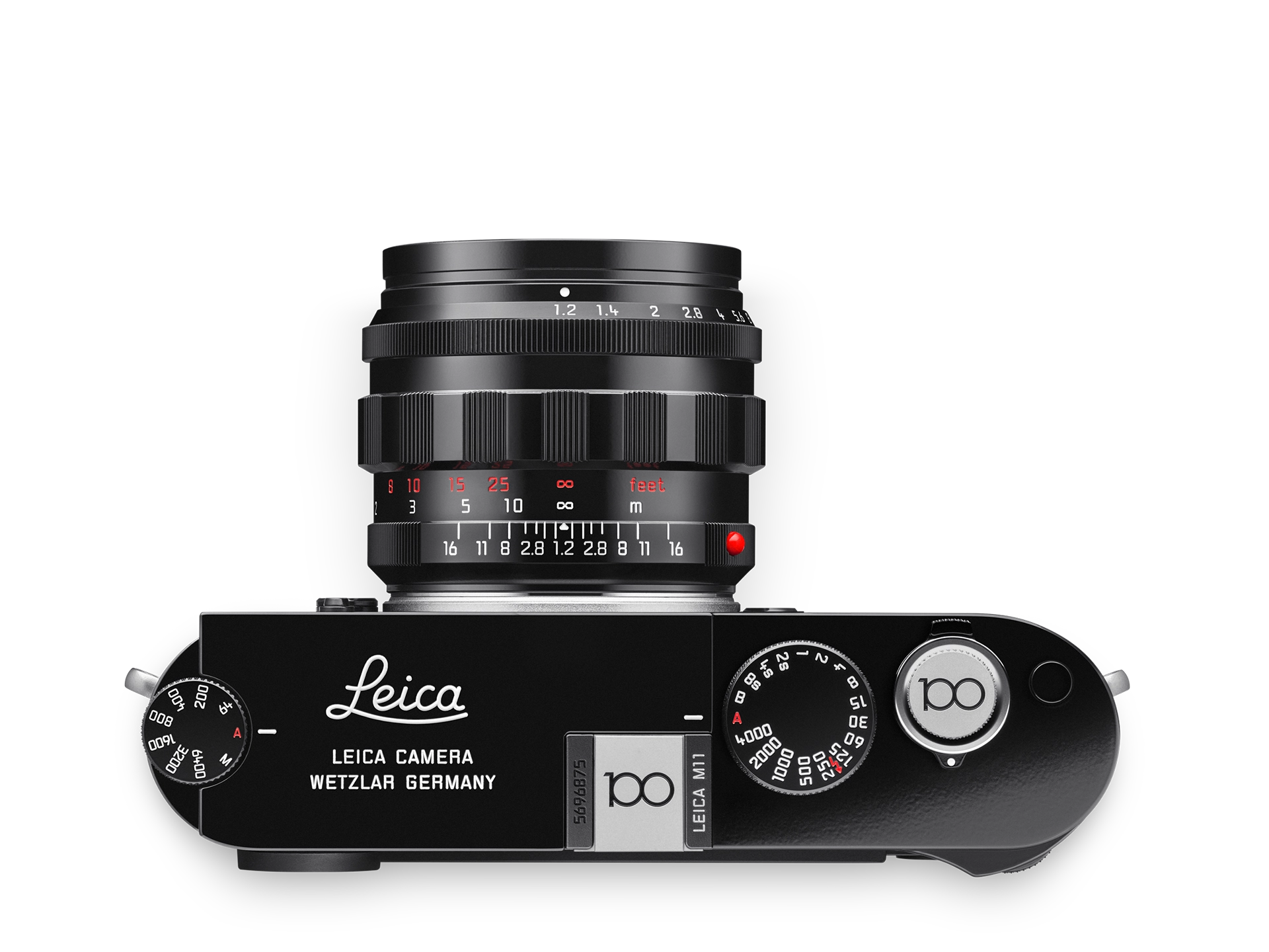 Soft Release Button, Messing, silbern verchromt, 100 JAHRE LEICA