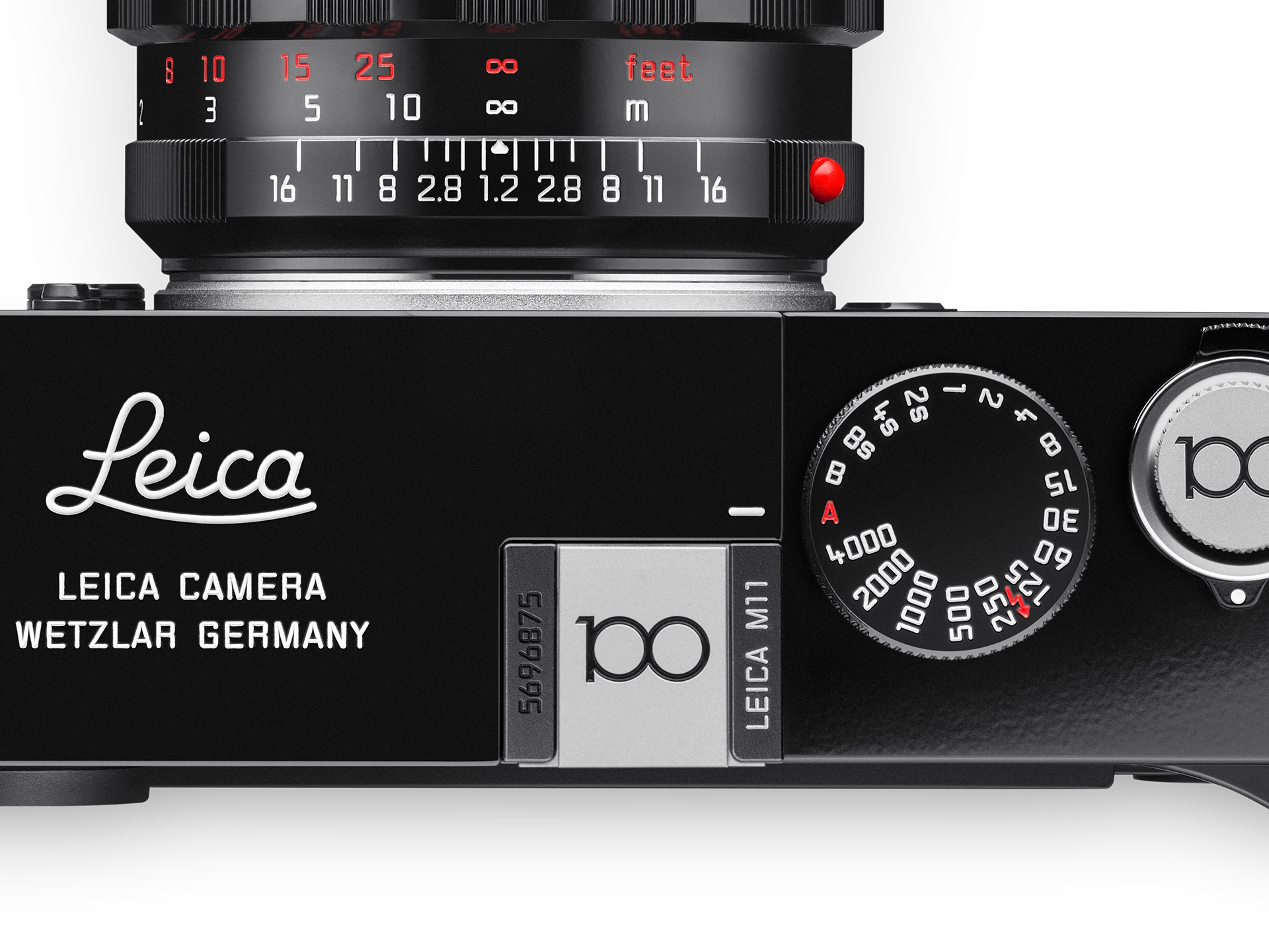 Blitzschuh Cover, brass, silver chrome, 100 JAHRE LEICA