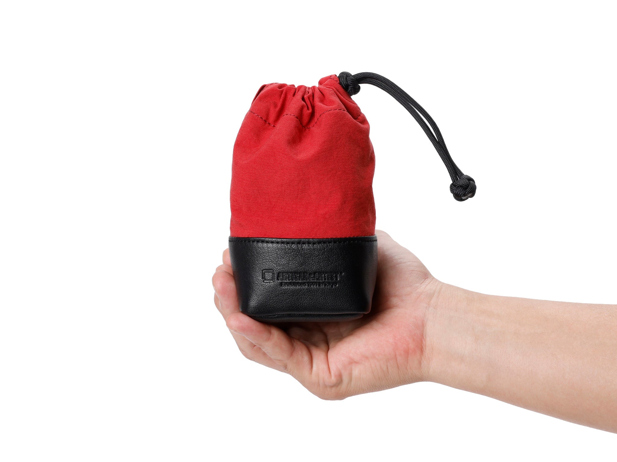 ACAM-LP140, Objektiv-Tasche aus Echtleder und Textilgewebe, Größe M
