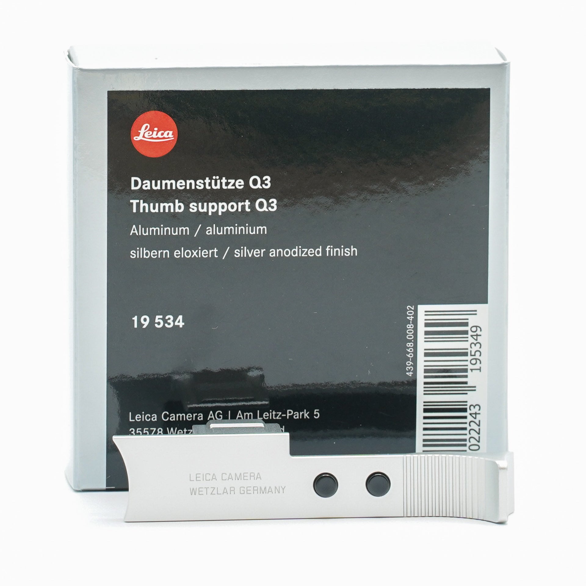 Leica Daumenstütze für Q3 silber