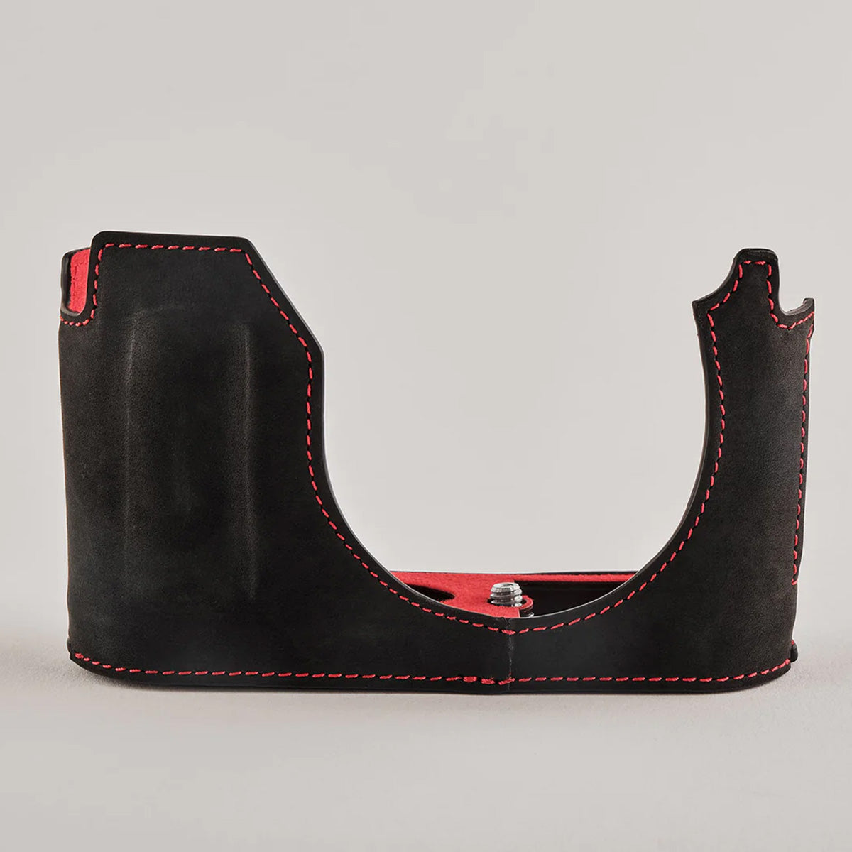Oberwerth Tag Case Q3 Hydro Line Leather Black/Red Stitching