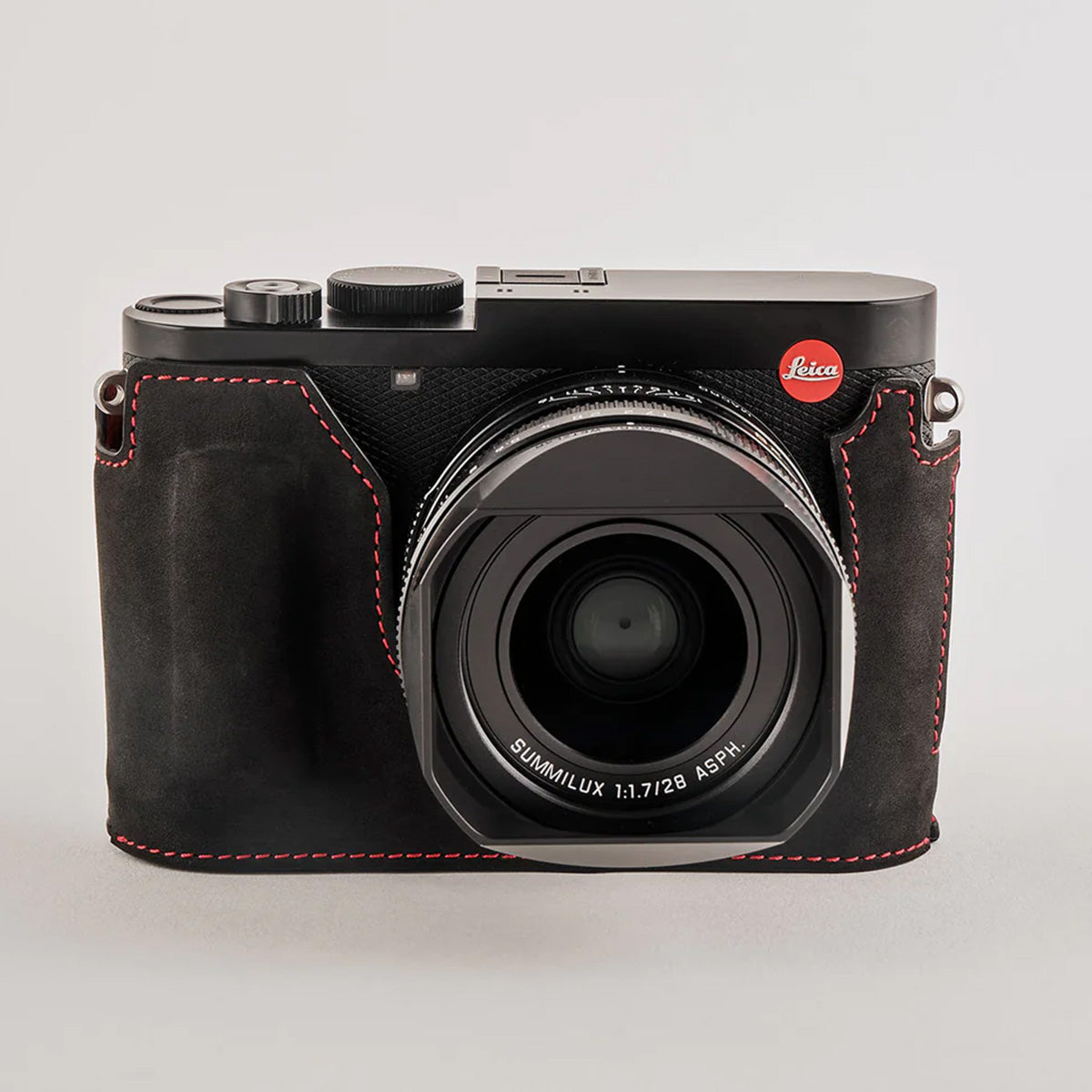 Oberwerth Tag Case Q3 Hydro Line Leather Black/Red Stitching