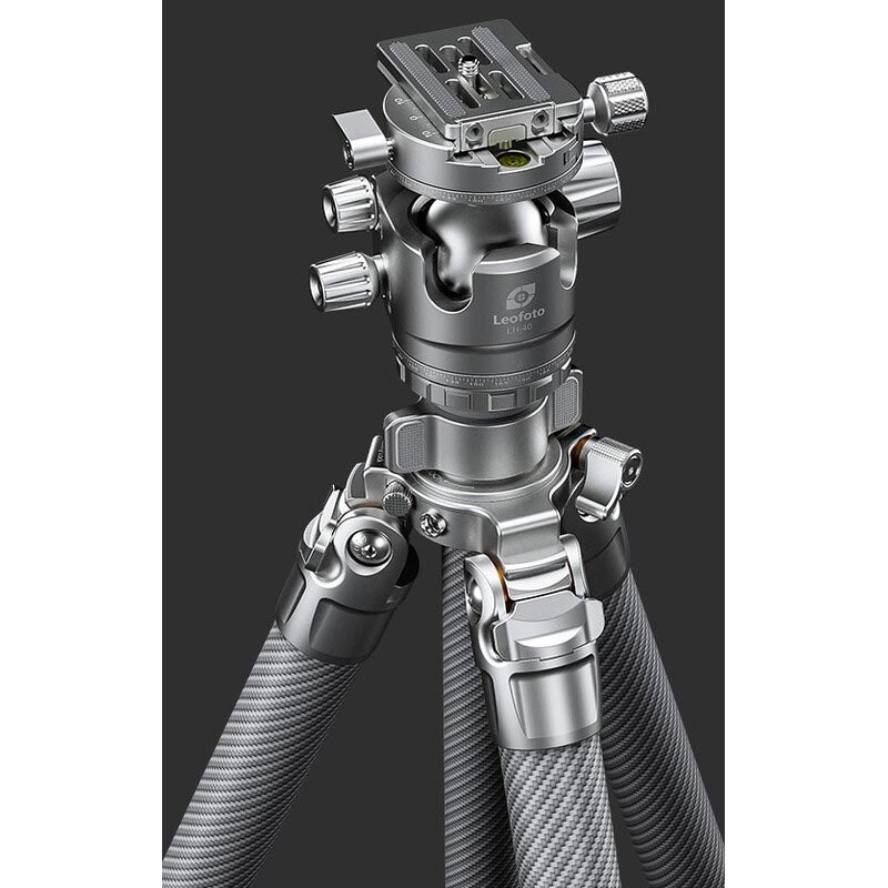Leofoto Carbon Tripod LG-324C Gabriel + Ballhead LH-40R Silver