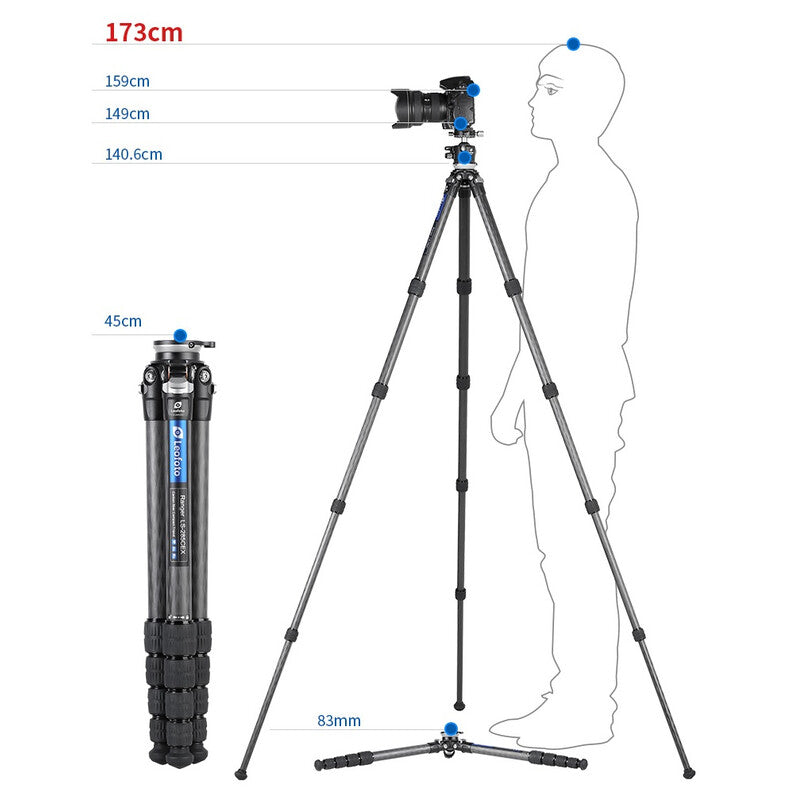 Leofoto carbon tripod LS-255CEX Ranger with leveling base