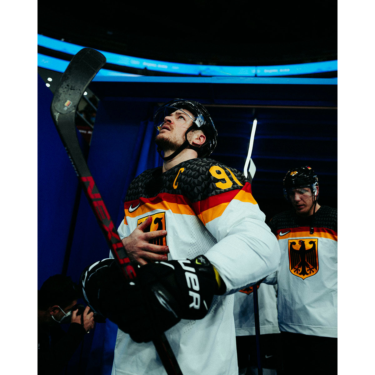 Moritz Müller seconds before the start of the match, Beijing, 2022 - Philipp Reinhard