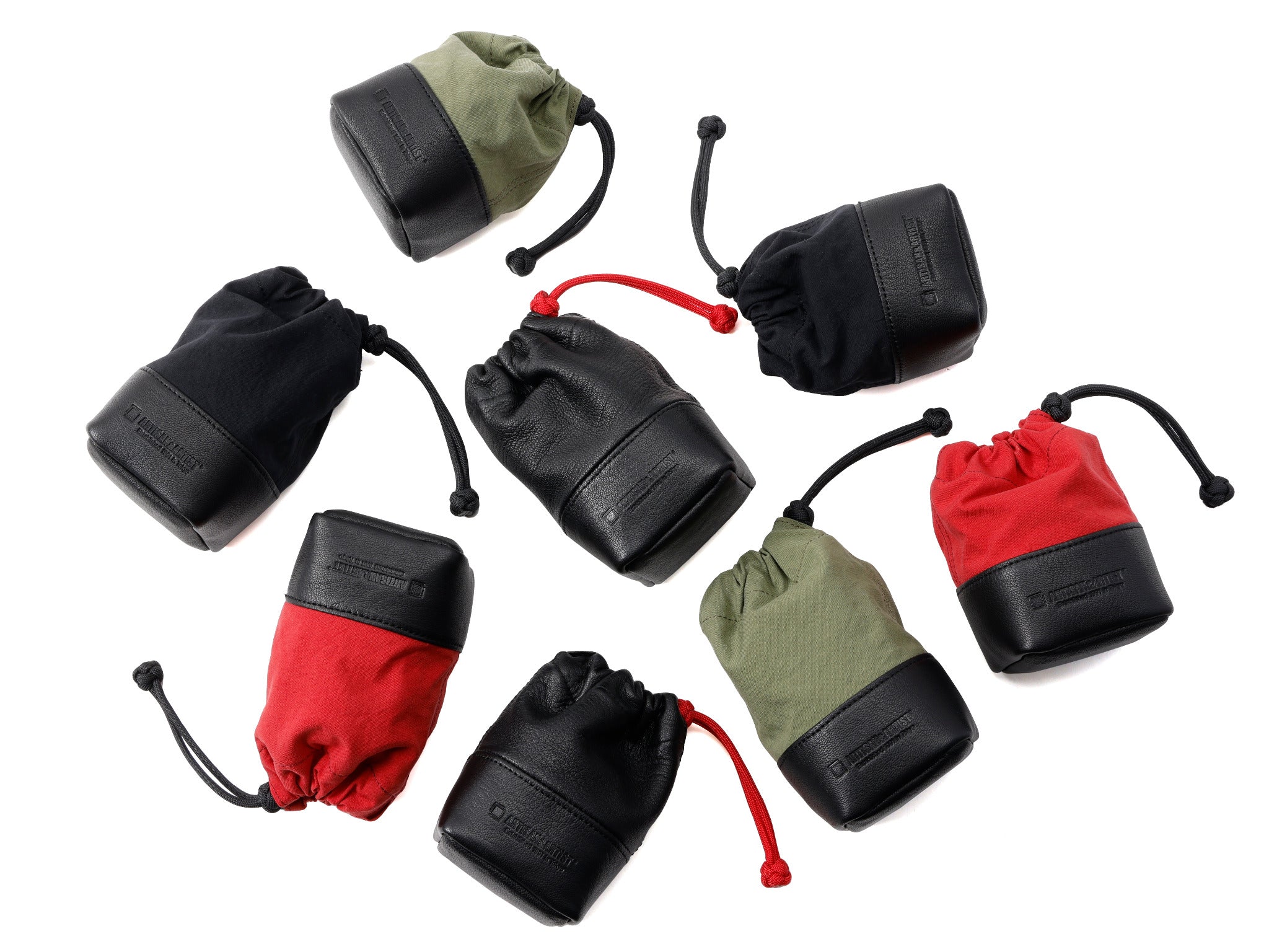 ACAM-LP140, Objektiv-Tasche aus Echtleder und Textilgewebe, Größe M