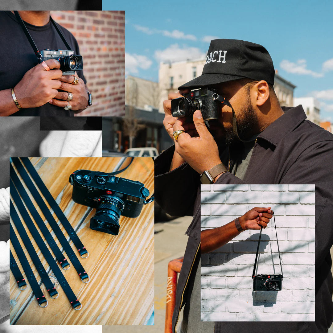 Studio J-A kurzer Strap aus Leder schwarz