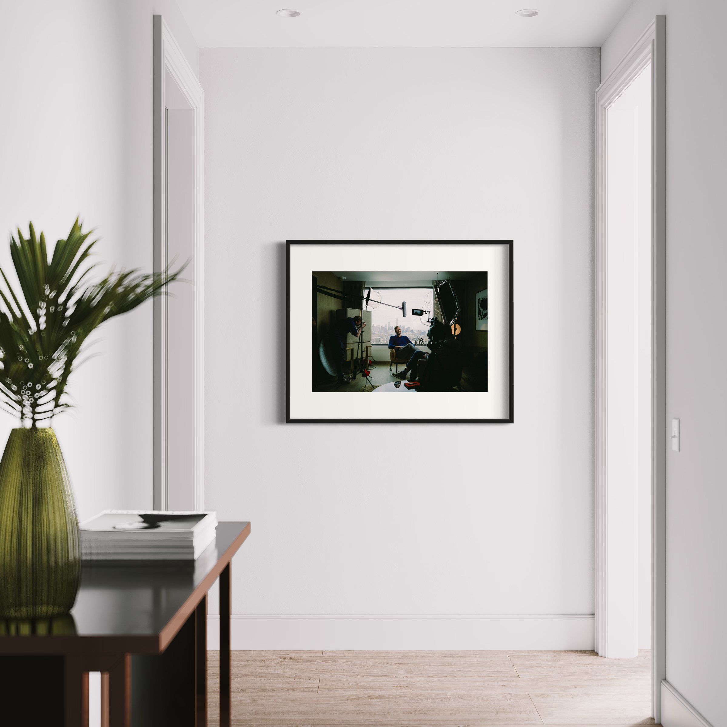 Dirk Nowitzki during an interview with a view of Brooklyn, New York City, 2023 - Philipp Reinhard