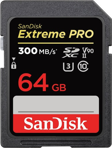 SanDisk 64 GB SDXC Extreme Pro 300 MB/s V90 UHS-II