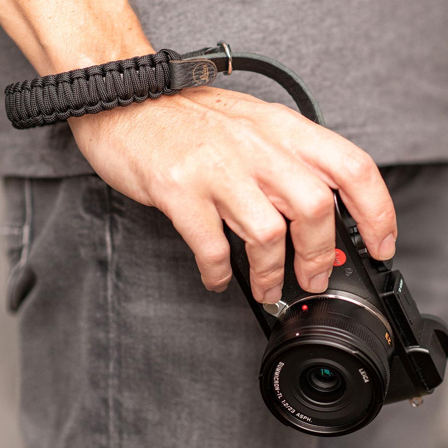 LEICA PARACORD HANDSTRAP CREATED BY COOPH BLACK/BLACK