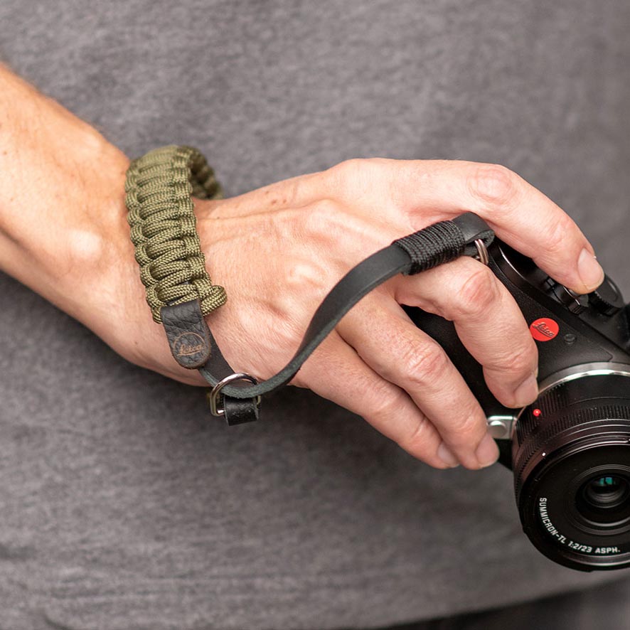 LEICA PARACORD HANDSTRAP CREATED BY COOPH BLACK/OLIVE
