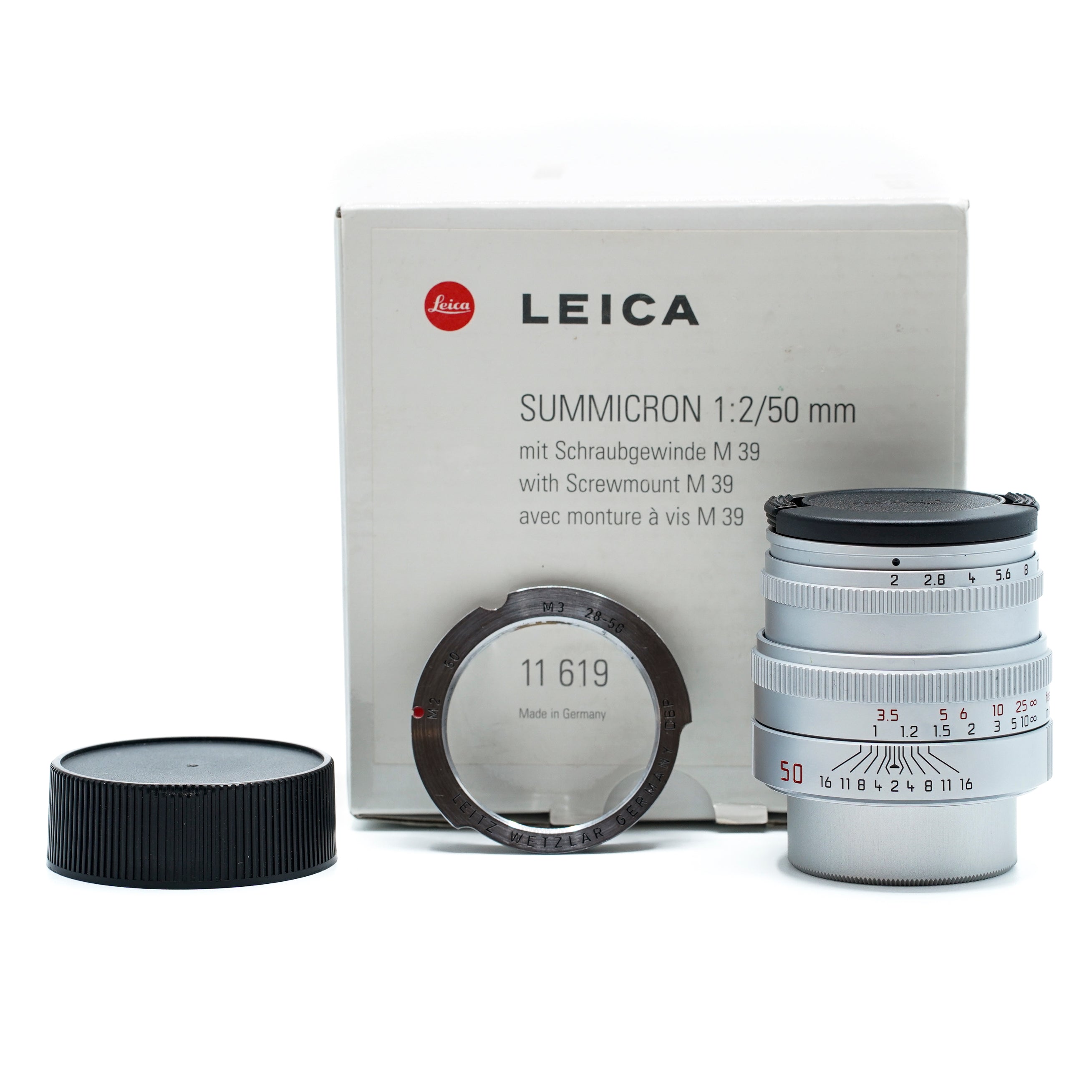 Leica Summicron-M f/2 50mm (M39) mit M39 Adapter