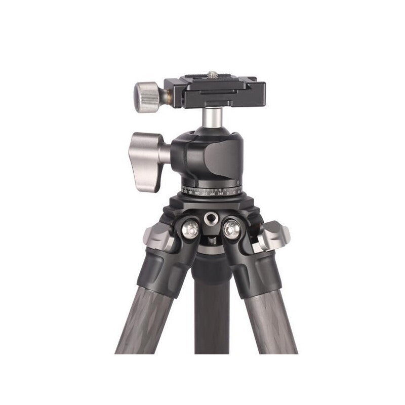 Leofoto Carbon-Dreibeinstativ LS-224C Ranger + Ballhead LH-25 + kurze Mittelsäule DC-222C