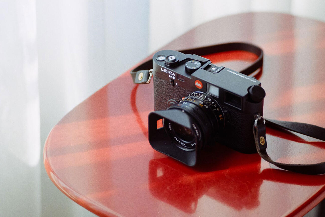 The new Leica M6 camera on a table